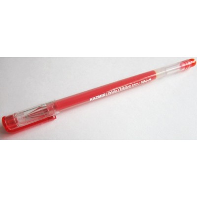 Ручка KAZMIR KZ-802 гелевая красная 0,5мм игольч.